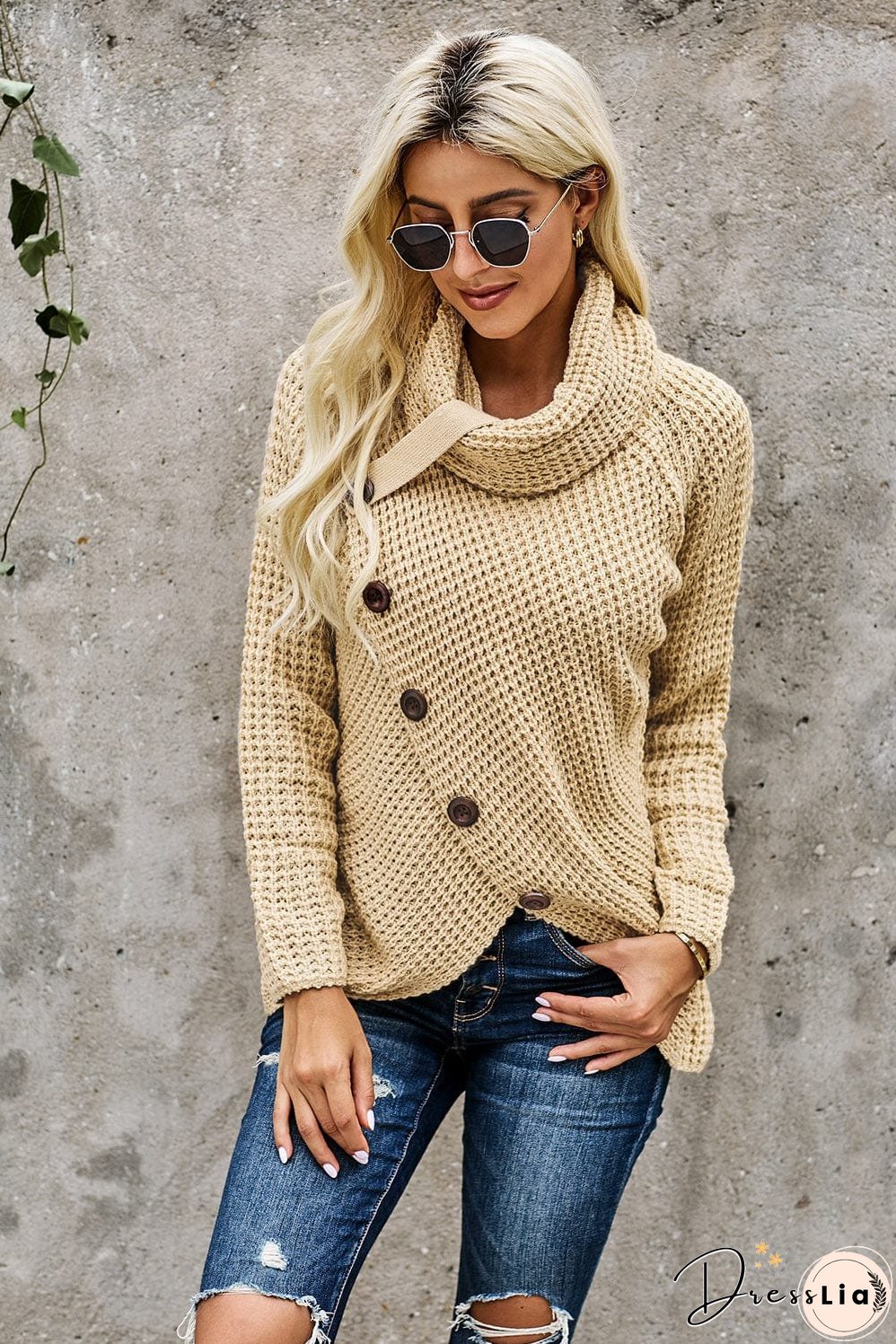 Knitted Turtleneck Pullover Sweater
