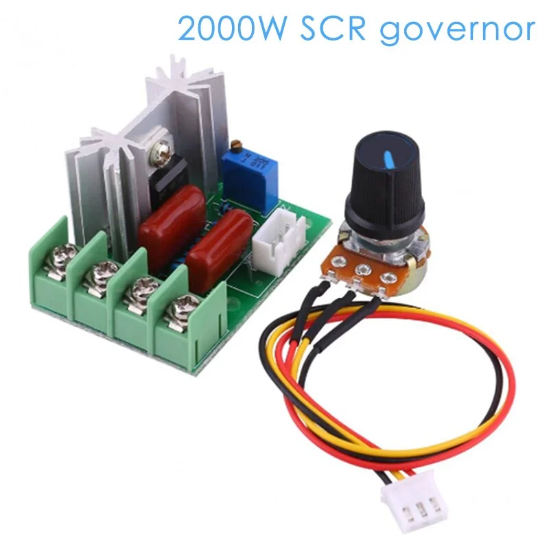 AC 220V 2000W SCR Motor Speed Controller Voltage Regulator Dimming Thermostat Electronic Motor Speed Regulator 220 V Dimmers