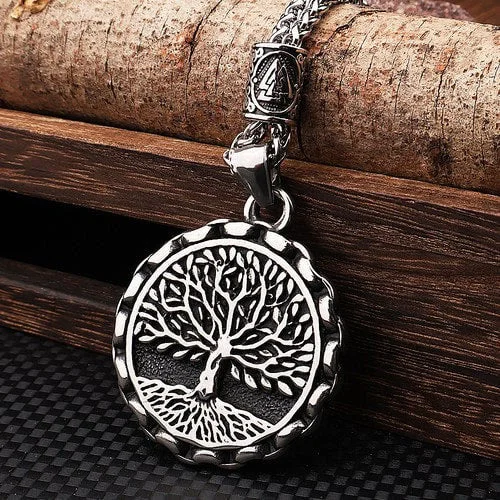 Coutureaura Nordic Viking Tree of Life Pendant Necklace