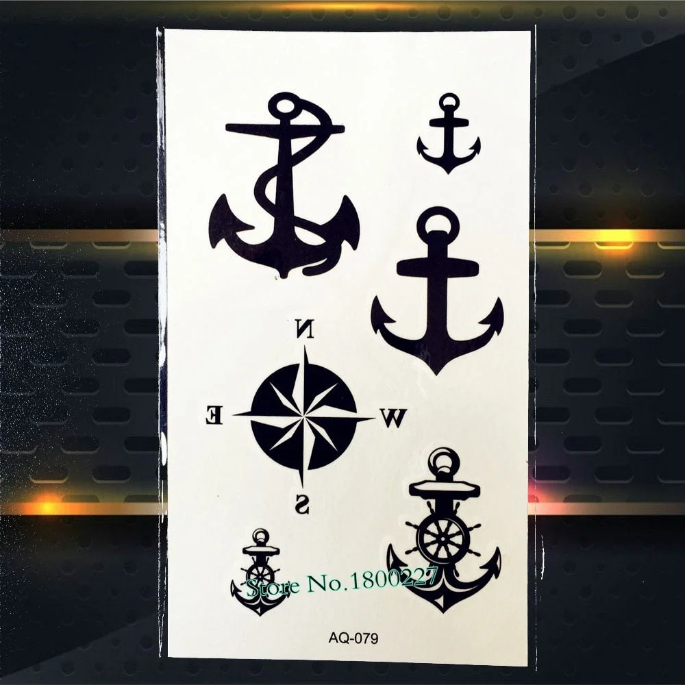 1PC Fashion Crystal Diamond Design Temporary Tattoo Sticker PAQ-003 Children Gifts Waterproof Tattoo Paste Black Navy Blue Tatto