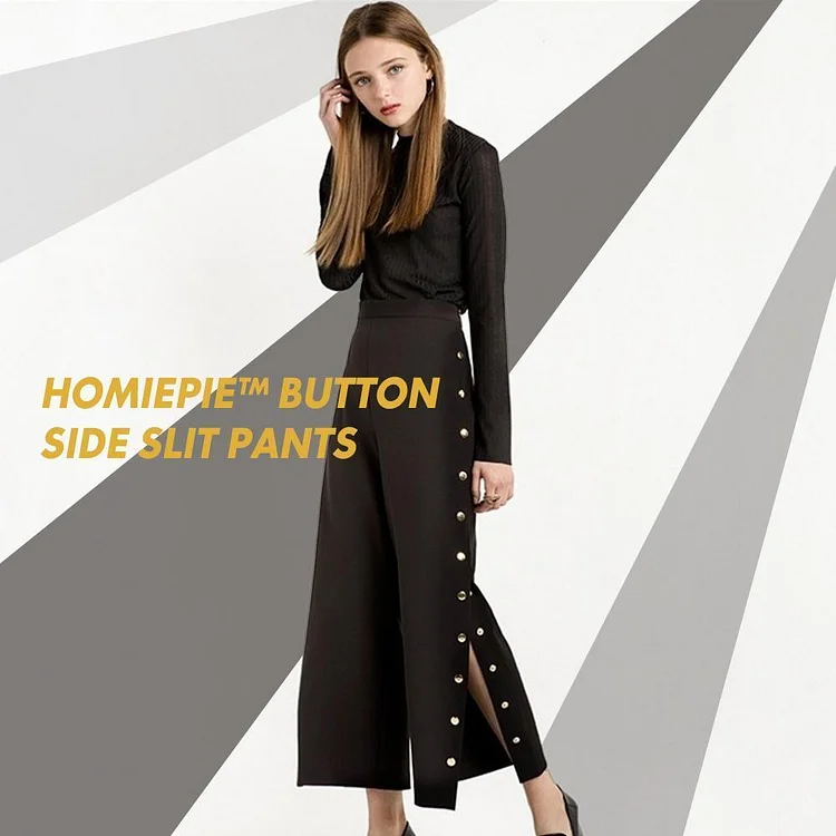Button Side Slit Pants | 168DEAL
