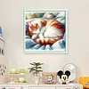 (Stamped/Counted) Cat Sleeping In A Ball-11CT Cross Stitch 40*40cm/15.75*15.75in