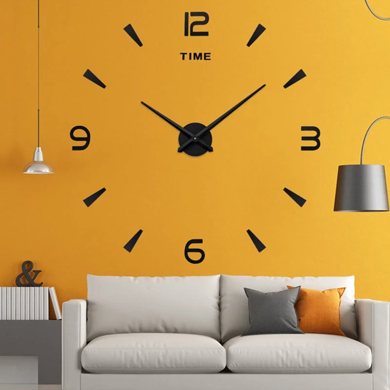 6 kinds Mute Wall Clock DIY Mirror Acrylic Digital Clock Room Decor Wall Sticker Simple Modern Bedroom Decoration Living Room