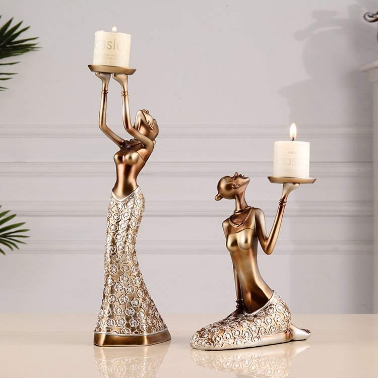 Golden Girl Candle Holder Set