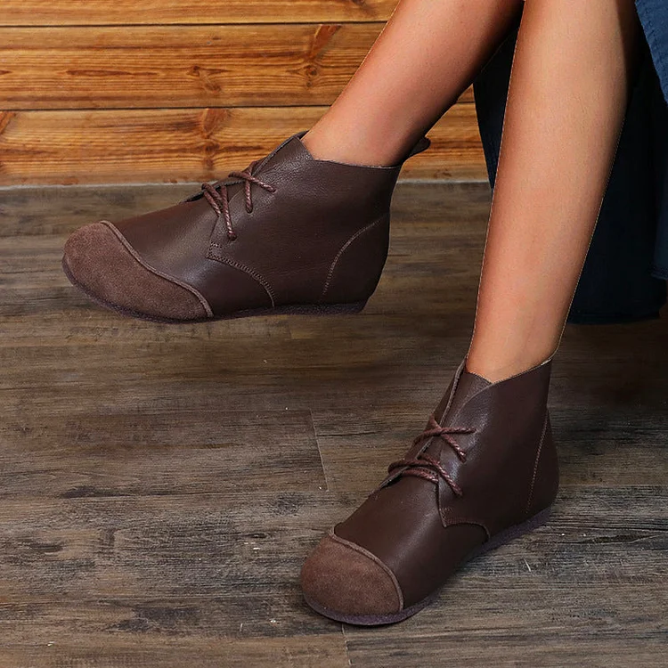Honyy Premium Lace-Up Ankle Boots, Genuine Comfy Leather Boots shopify Stunahome.com