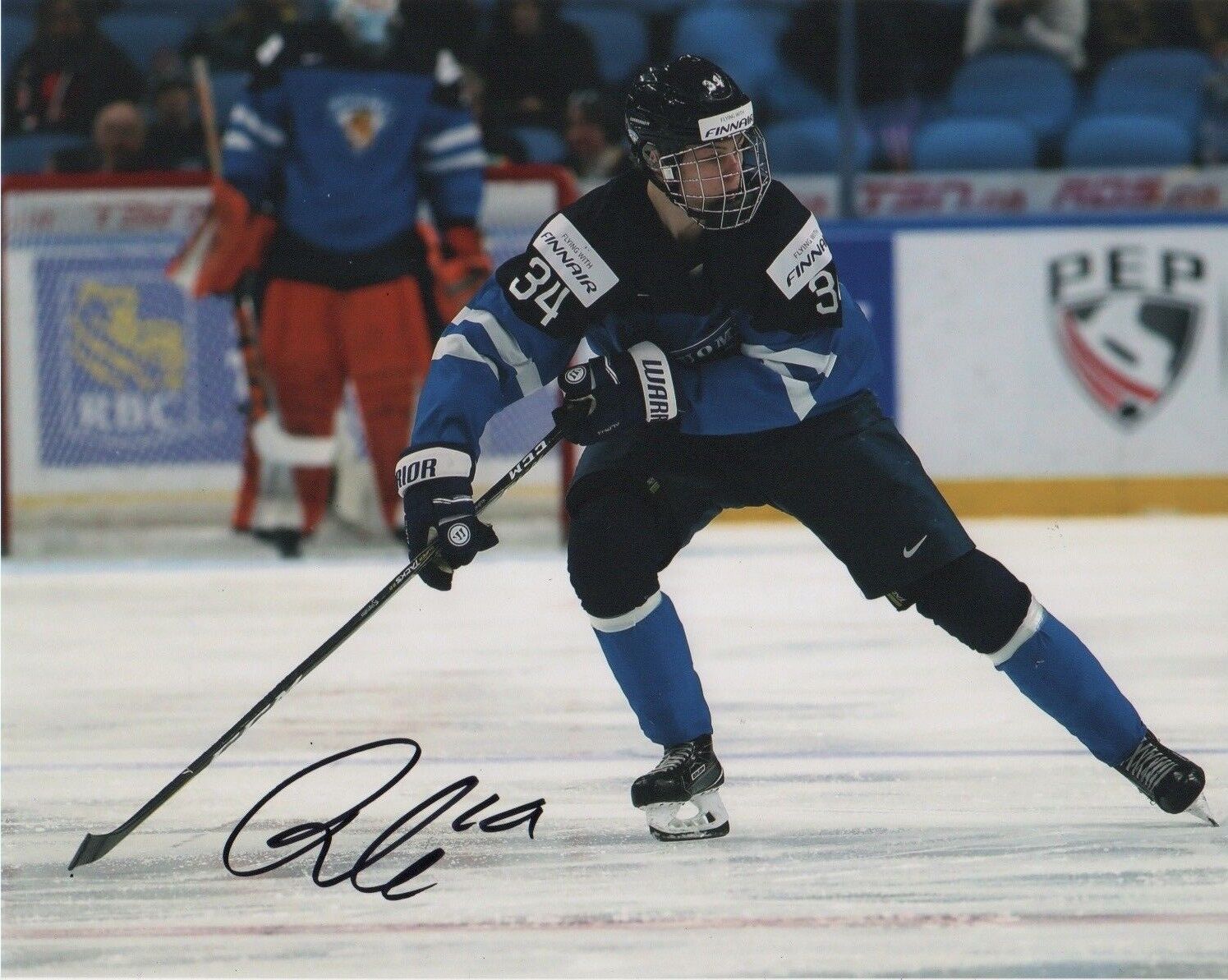 Team Finland Rasmus Kupari Signed Autographed 8x10 IIHF Photo Poster painting COA #11