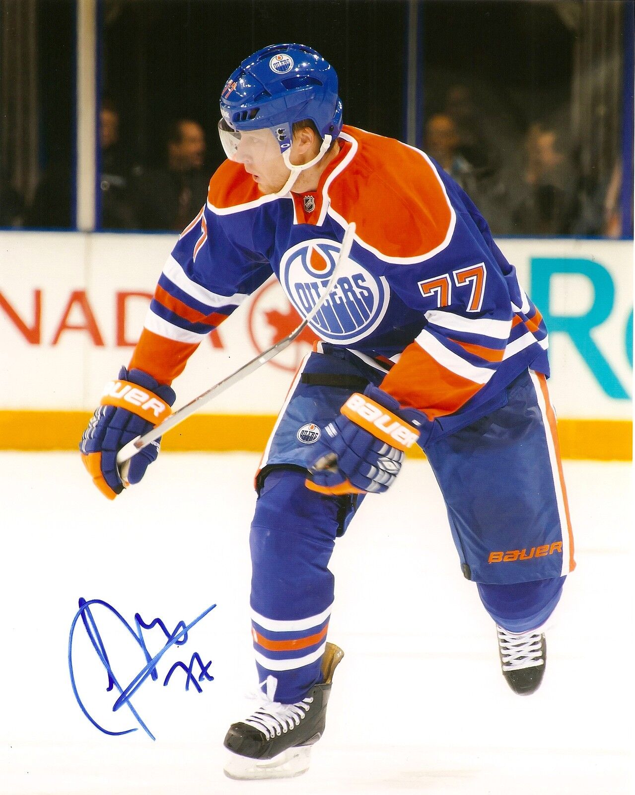 Edmonton Oilers Anton Belov Signed Autographed 8x10 Photo Poster painting COA A