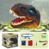 Simulated dinosaur transmitter electric burst large-capacity sound and light Tyrannosaurus rex hand puppet head toy