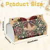 Xmas Wreath DIY Pearl Diamond Painting PU Cover Tissue Holder Kit Pearl Art Painting Decoration for Home & Gifts