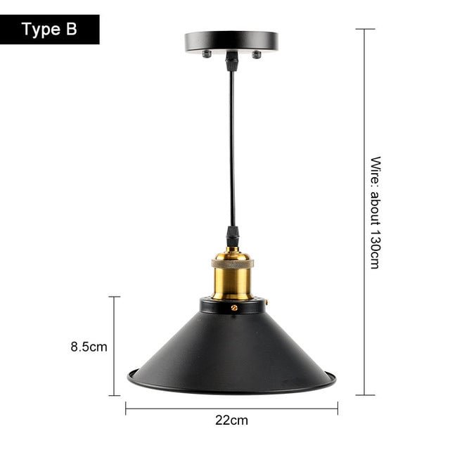 Vintage Industrial Pendant Light Retro Ceiling Lamp Nordic Iron Lampshade Loft Edison Lamp for Dining Room Lamp Restaurant Bar