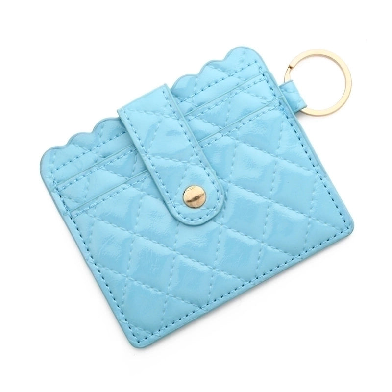 Women’s Solid Color Lingge Leopard Pu Leather Zipper Coin Purses