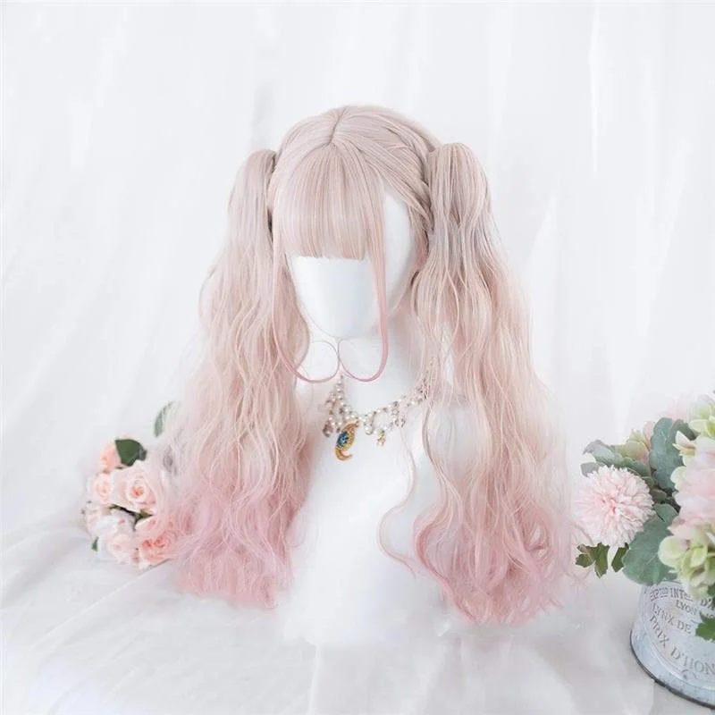 Lolita Cherry Pink Double Ponytail Wig SP15658