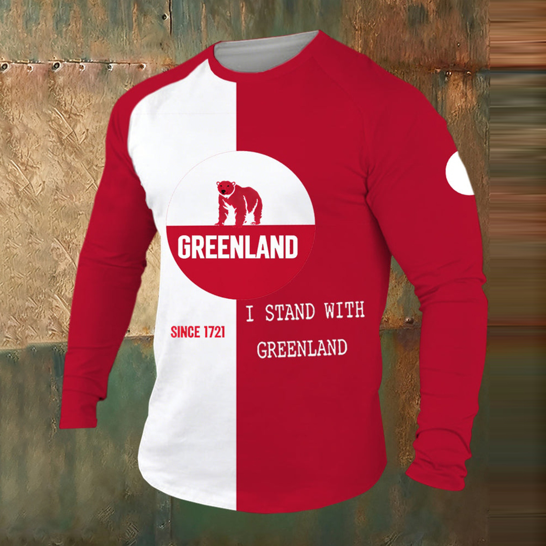 Men's Greenland Polar Bear Print Casual T-shirt artswardrobe