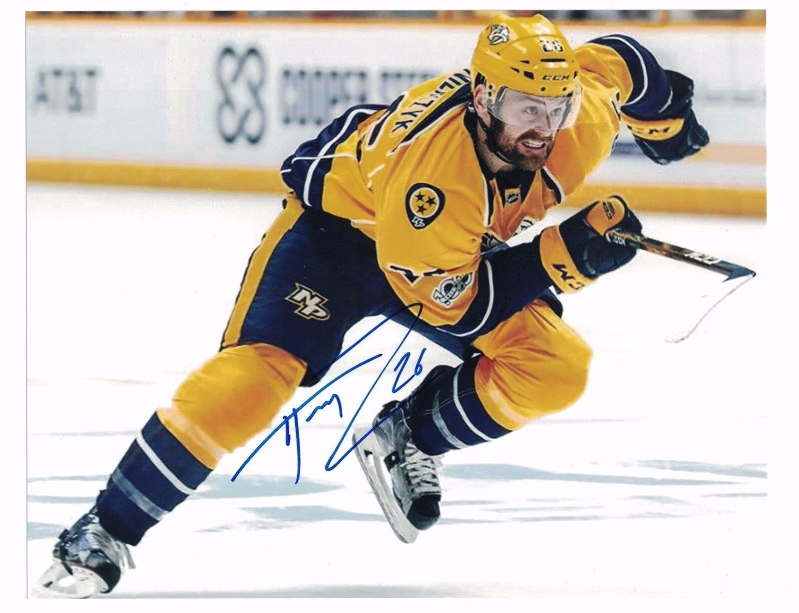 Harry Zolnierczyk Nashville Predators Autographed 8 x 10