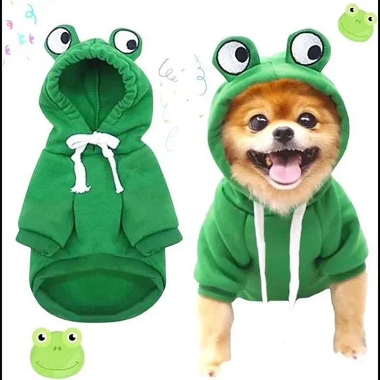 Cute Frog Pet Clothes slivor