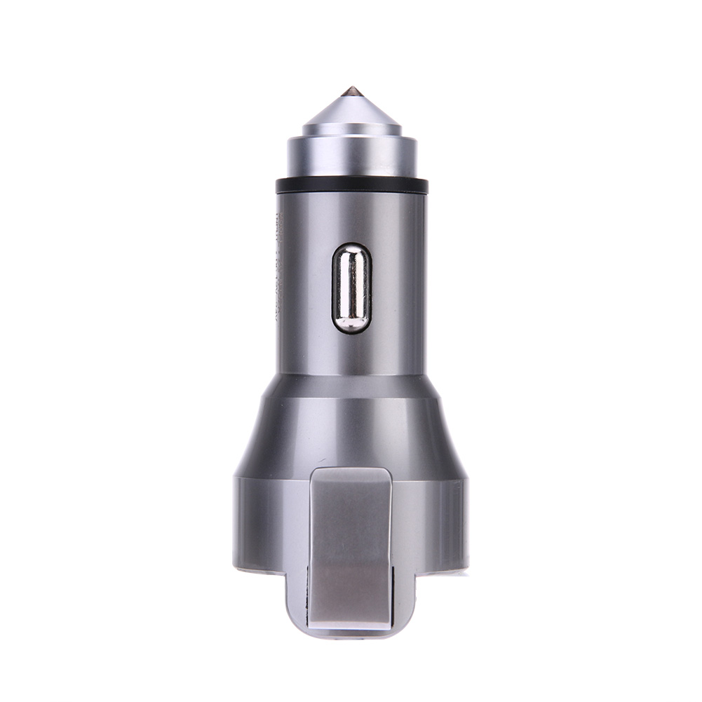 

Dual USB Quick Charging In-Car Charger Safety Hammer with Blade, Silvery, 501 Original