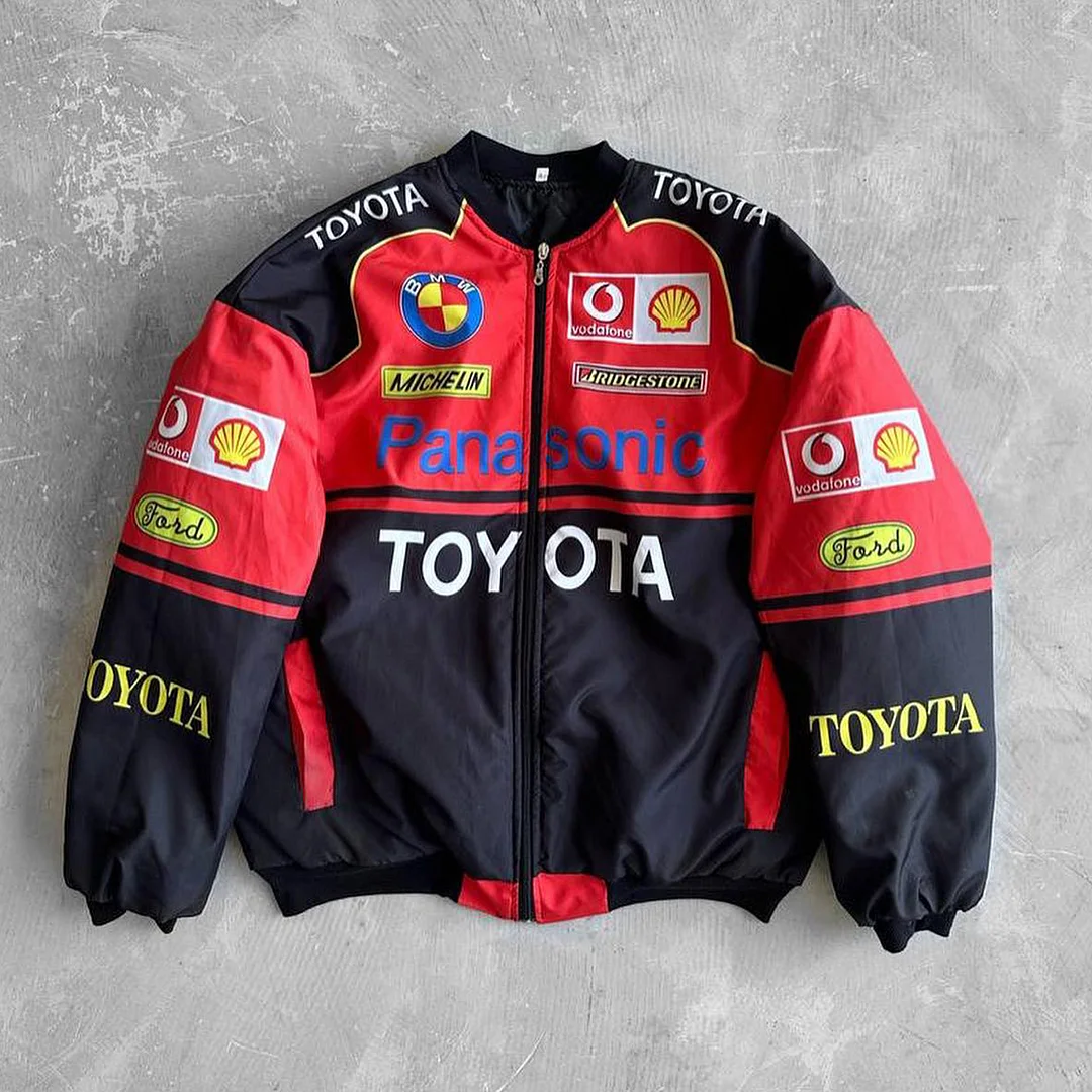 Unisex Classic Team Logo Retro Racing Jacket