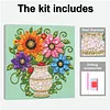 Framed White Vase -  DIY Button Art Painting Kit for Creativity DIY Pearl Dot Crafts for Gift Home Wall Decor 30*30CM