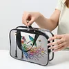 DIY Woman Diamond Art Rhinestone Makeup Bag Transparent PVC Storage Pack Gift