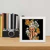 Butterfly Lady Special Shape Partial Drill Dimond Art Paintings with Plastic Frame 17x17cm