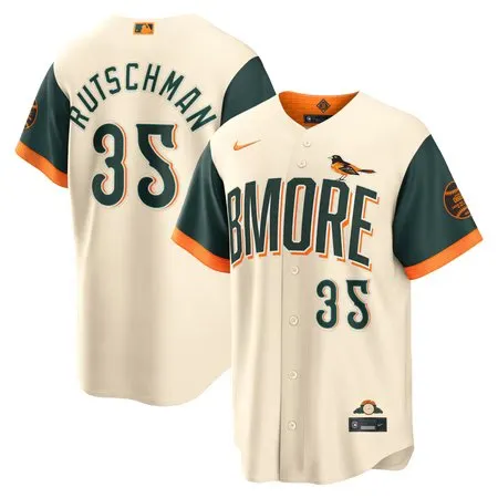 Youth Baltimore Orioles #35 Adley Rutschman Nike Natural 2026 City Connect Stadium Jersey