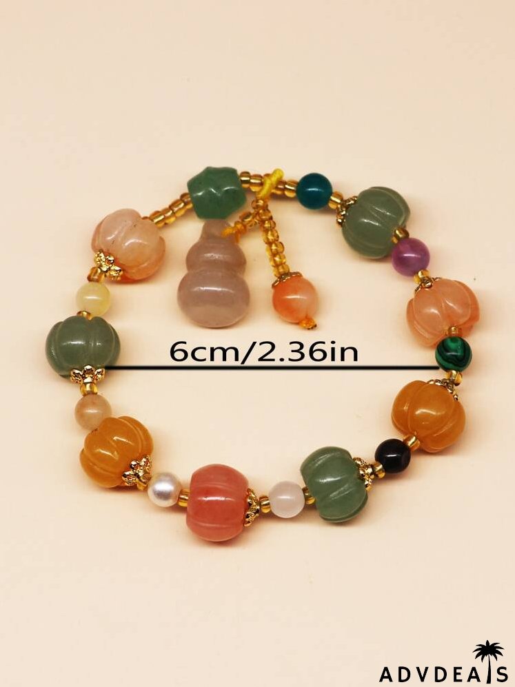 Gourd Charm Beaded Bracelet