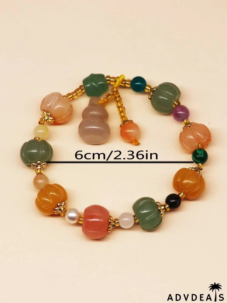 Gourd Charm Beaded Bracelet