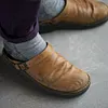 Men's Soft Leather Slippers Plantar Fasciitis Foot and Heel Pain Relief