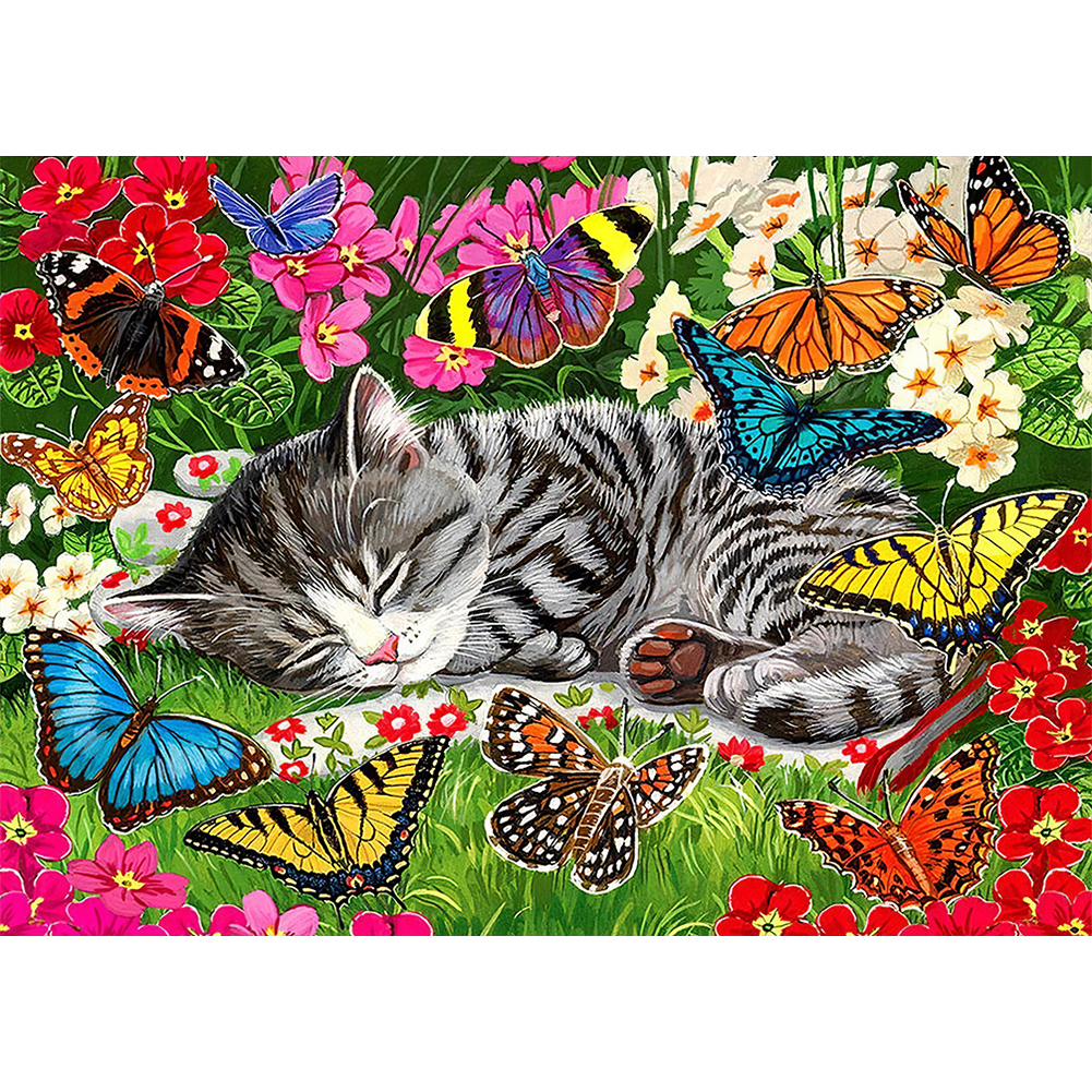 

Cat - Round Drill Diamond Painting - 40*30CM, 501 Original