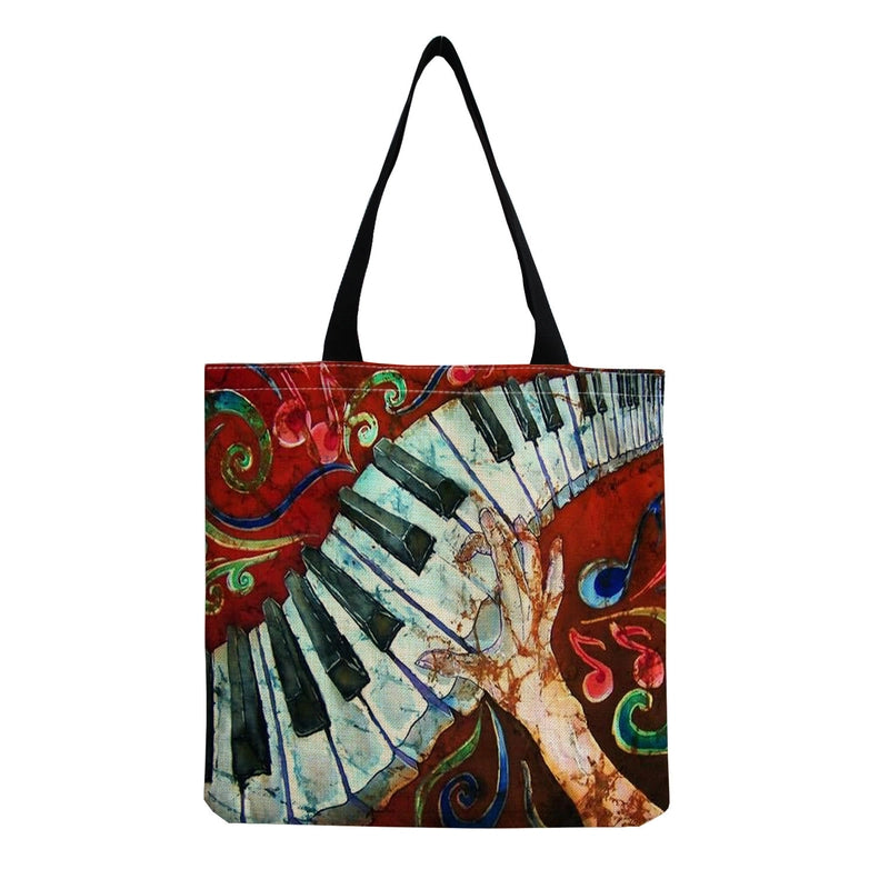 Source Piano Printed Casual Bag Harajuku Style Fashion Shoulder Bag Student Large Capacity Handbag