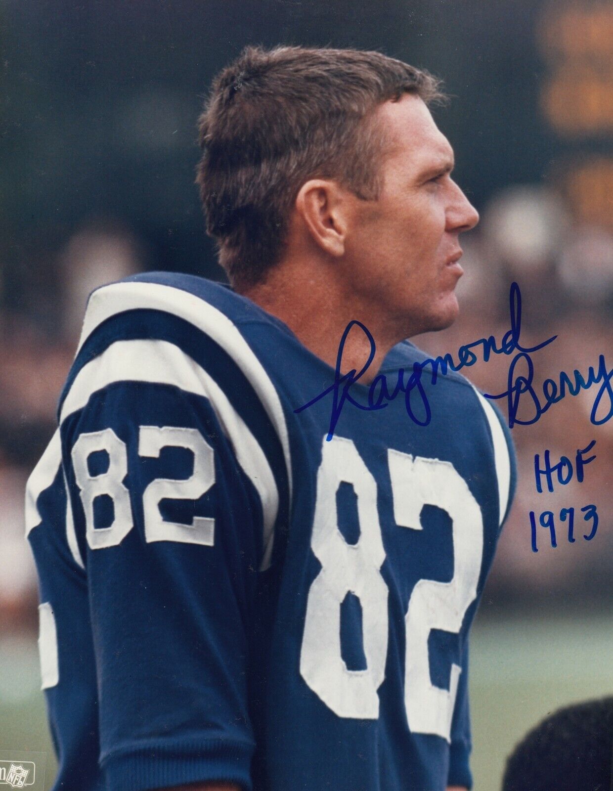 Raymond Berry #0 8x10 Signed Photo Poster painting w/ COA Baltimore Colts