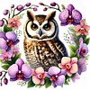 Diamond Painting-DIY Full Round Drill Owl(40*40CM)