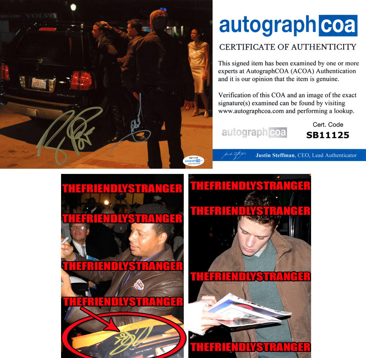 TERRENCE HOWARD & RYAN PHILLIPPE signed CRASH