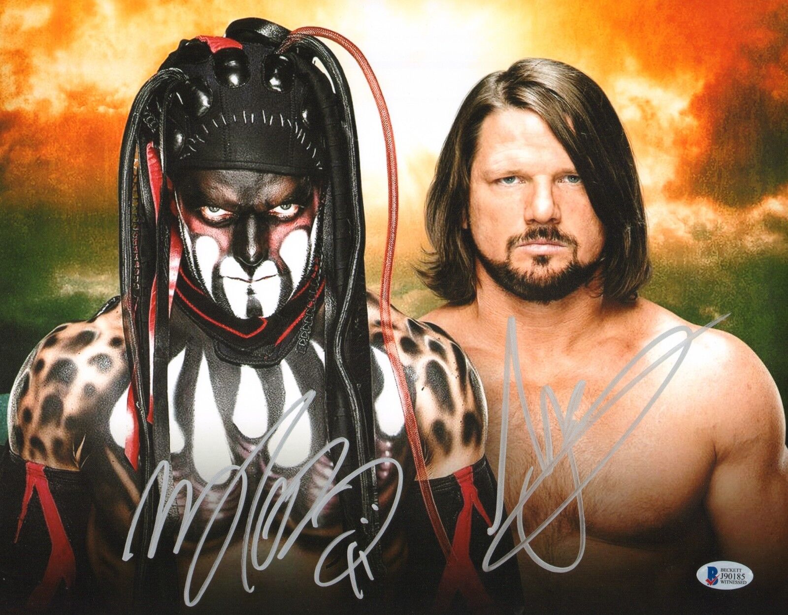 Finn Balor & AJ Styles Signed 11x14 Photo Poster painting BAS Beckett COA WWE Picture Autograph