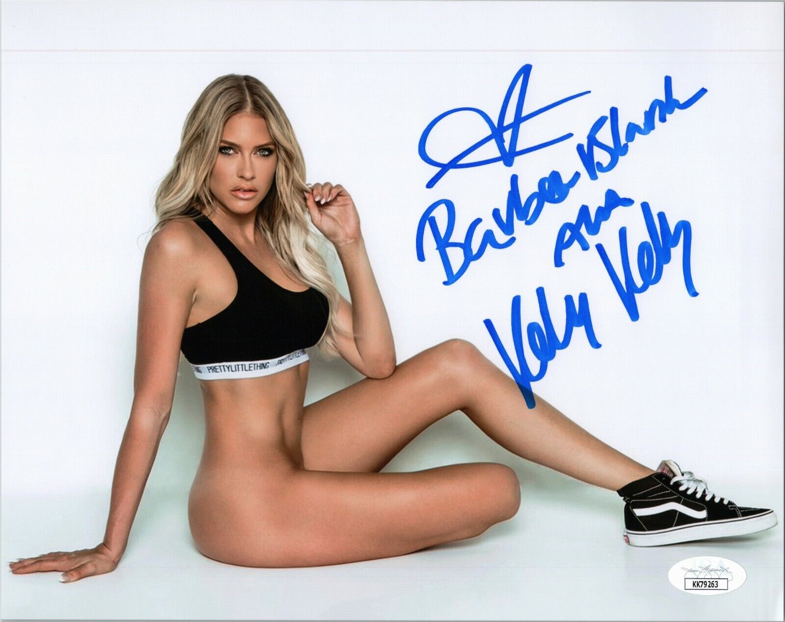 KELLY KELLY ~ BARBIE BLANK Authentic Hand-Signed WWE DIVA