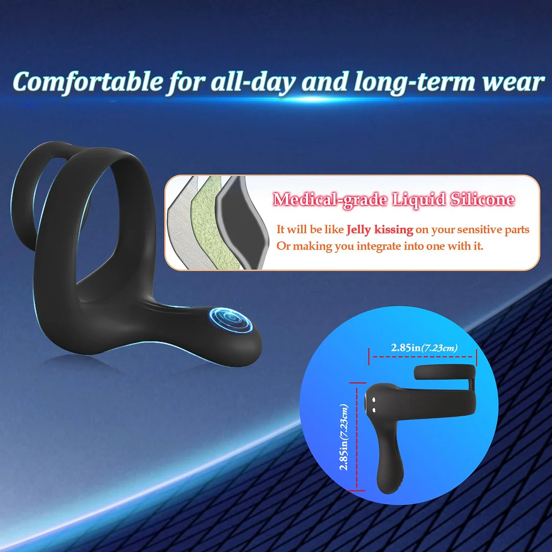 Vibrating Cock Rings Taint Stimulator With Dual Motors 9 Vibrations