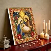 Xmas New Born Framed Special Shape Diamond Painting Kit 25x25cm