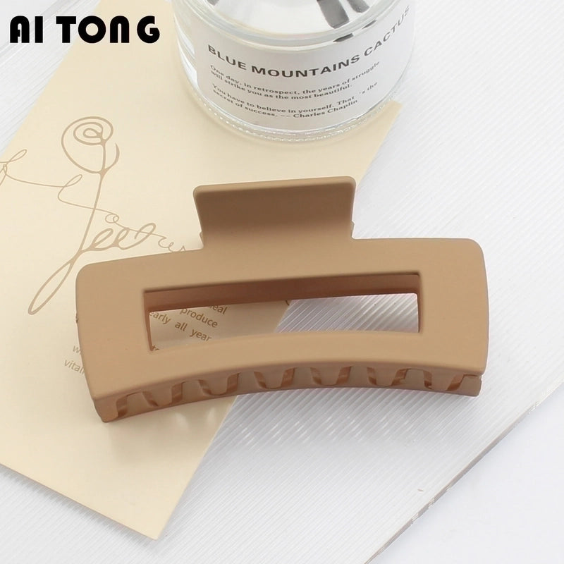 Multi-size Frosted Grab Clip Square Clip Simple Temperament Hairpin Big Hair Shark Clip Hair Accessories