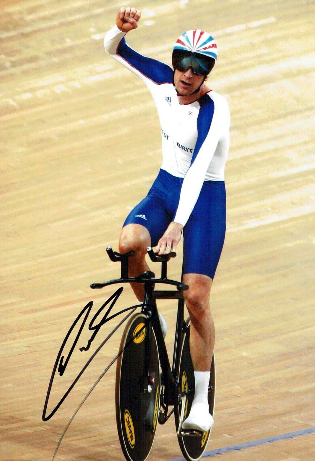 Bradley WIGGINS Signed Autograph 12x8 Photo Poster painting 3 Olympic Medal Winner AFTAL COA