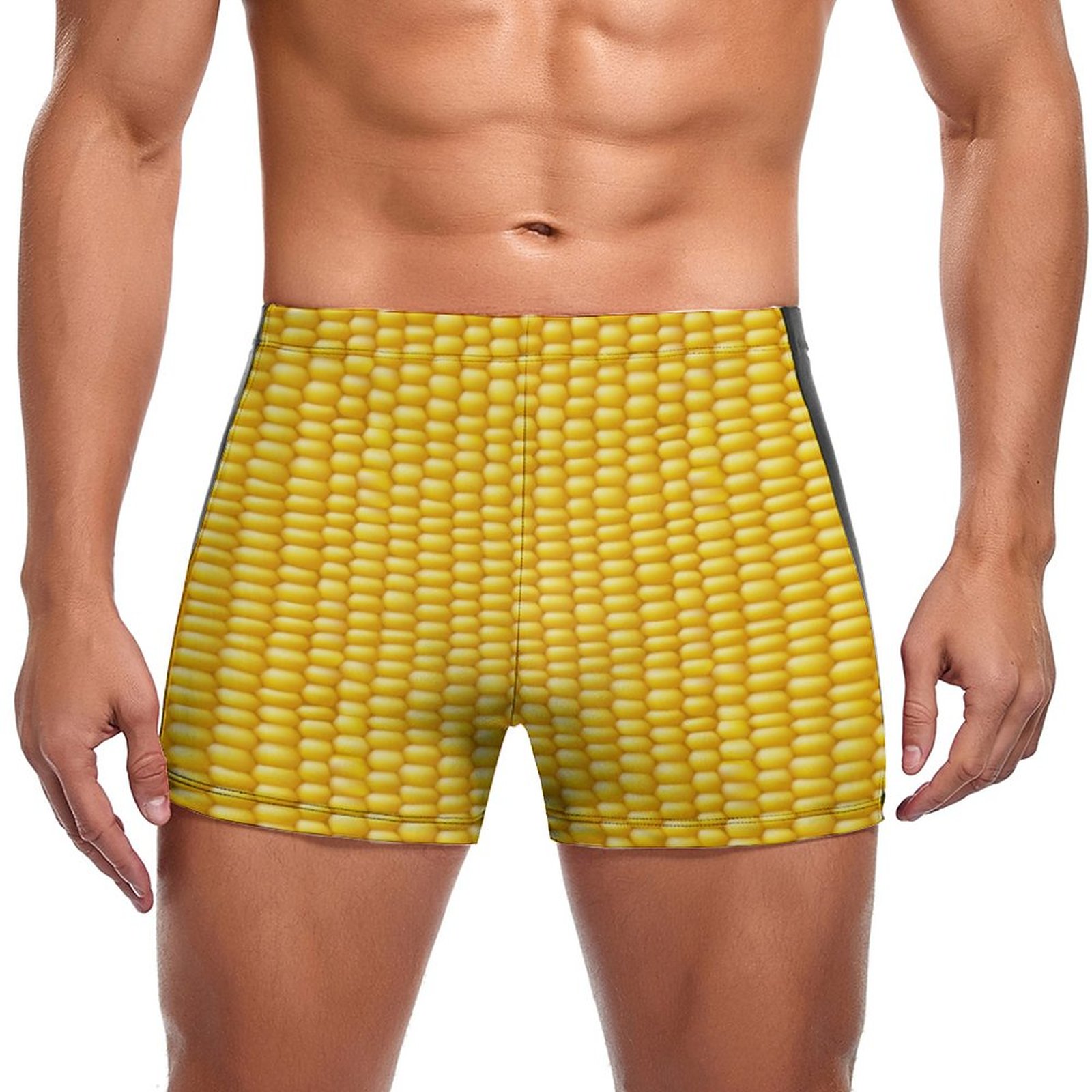 SFNEEWHO Corn Cob Background Swim Brief Square Leg Mens Board Shorts ...