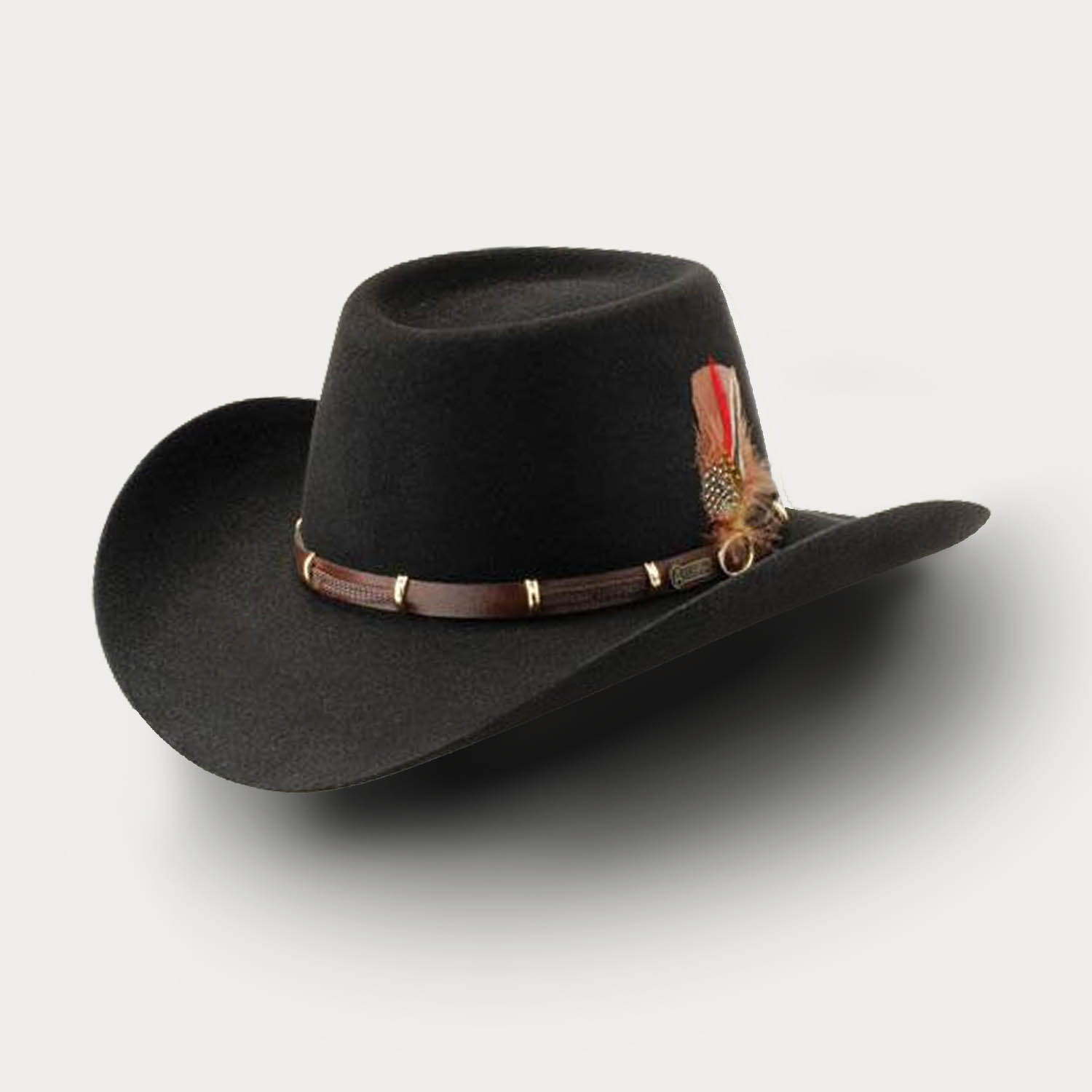 The Boss 100X  Cowboy Hat-Black-3.5" Brim, 4" Crown-Made in Australia