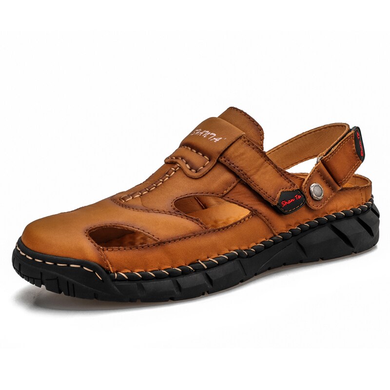 New Classic Men's Soft Leather Outdoor Casual Sandals | ARKGET