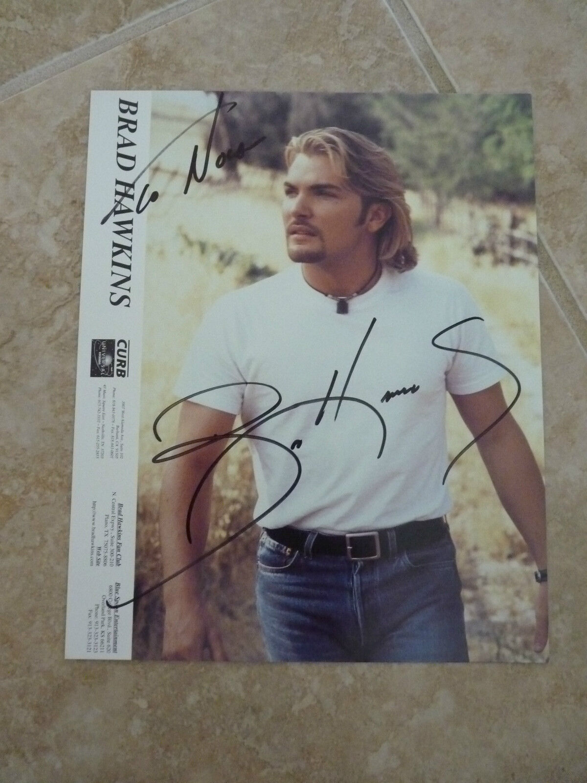 Brad Hawkins Signed Autograph Color Promo Photo Poster painting 8x10 NOLA personalized