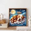 Diamond Painting-DIY Full Round Drill Good Night Bear and Puppy