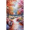 Chemin forestier - perceuse ronde peinture diamant - 40*70cm (grande taille)