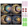 (4er Pack) Mondsonne - speziell geformtes Diamantgemälde - 30*30cm