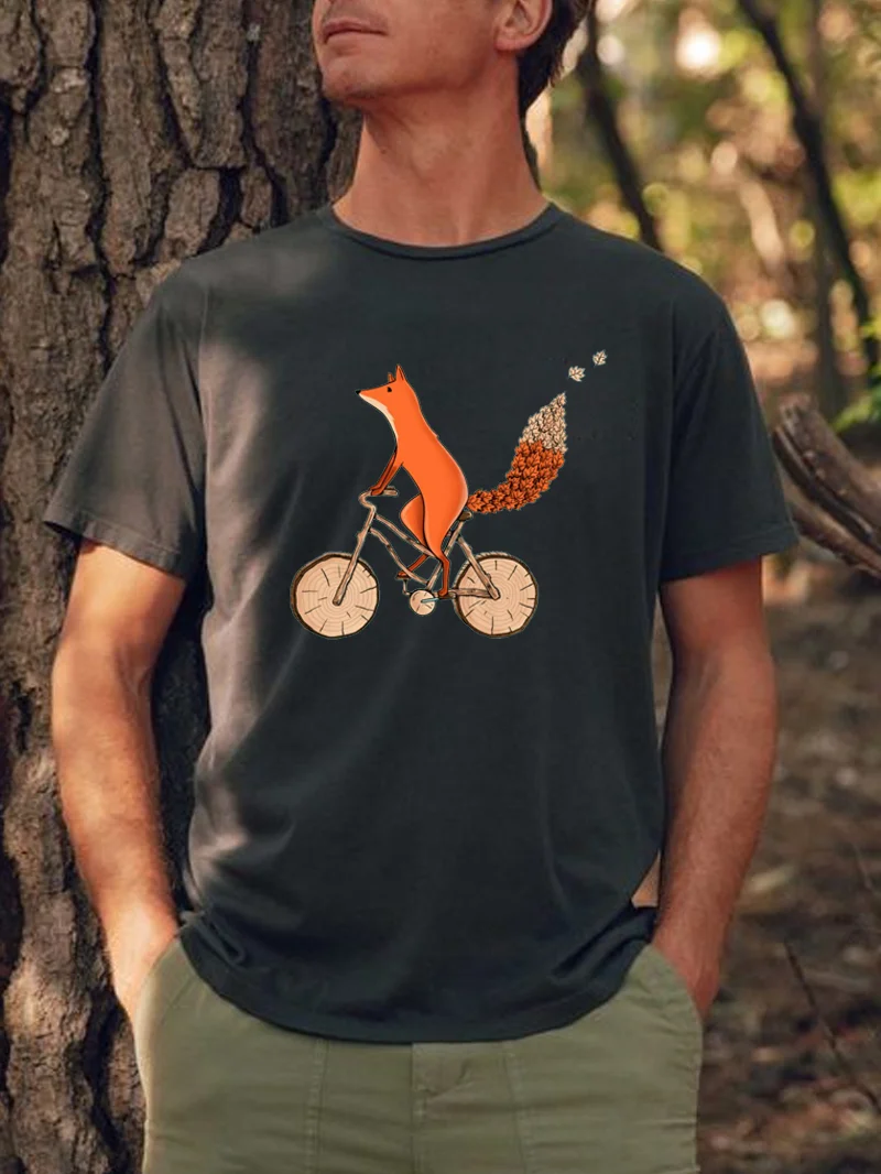 Riding Fox Printed Outdoor Men's T-Shirt in  mildstyles