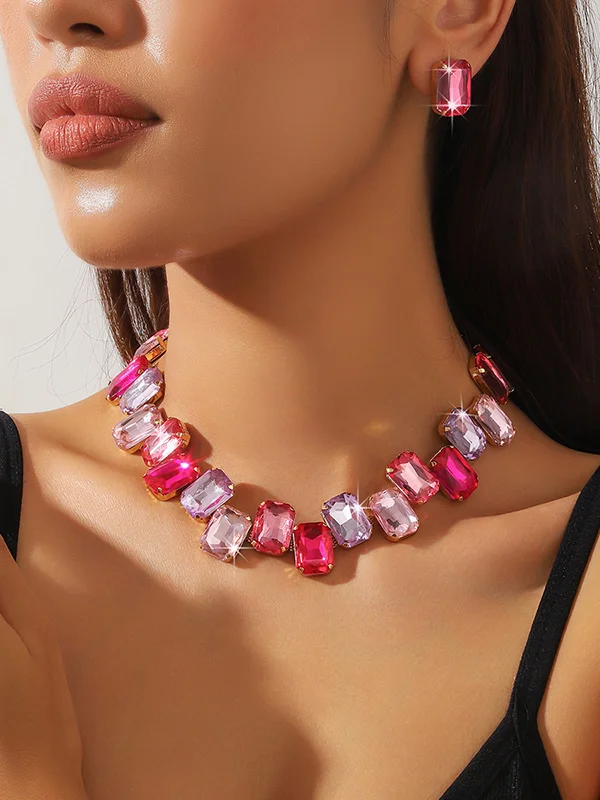 Chains Contrast Color Necklaces Accessories