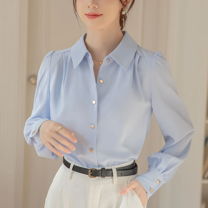 Athvotar Athvotar And Autumn 2025 New Fashion Leisure Long Sleeve White Shirt Female Loose Temperament Work Commuting Professional Dress Shirt