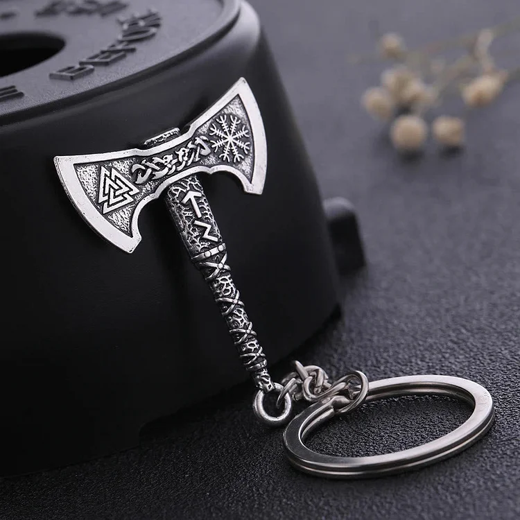 Coutureaura Viking Axe Various Elements Keychain